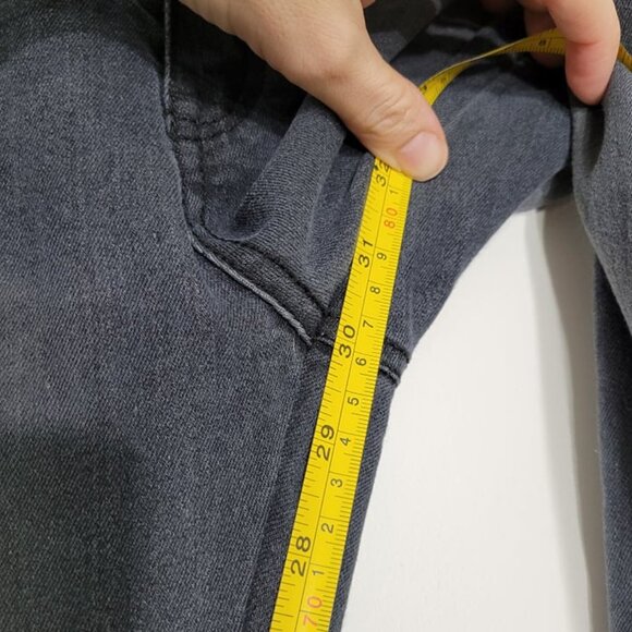 Eighty Two Charcoal Classic Snakeskin Trim "Shortie" Skinny Jeans Size 3 - Picture 10 of 11